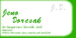 jeno dorcsak business card